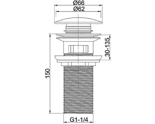Донный клапан Frap F69 click-clack Хром