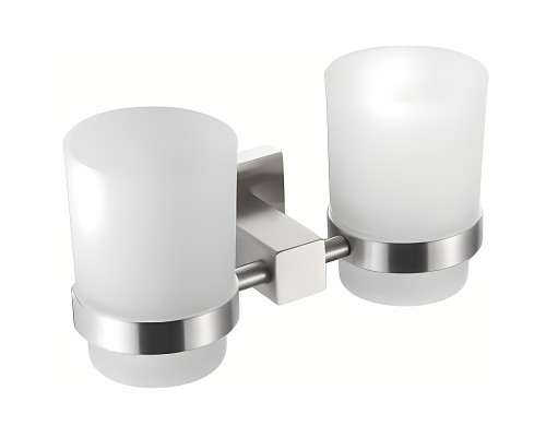 Стакан для зубных щеток Frap F303 F30308 двойной Сатин