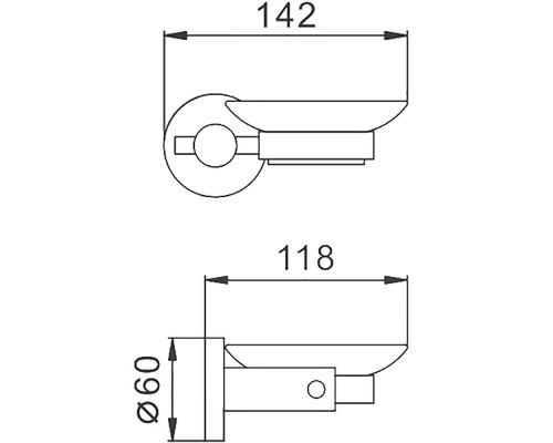 Мыльница Frap F302 Черная матовая