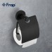 Держатель туалетной бумаги Frap F302 с крышкой Черный матовый