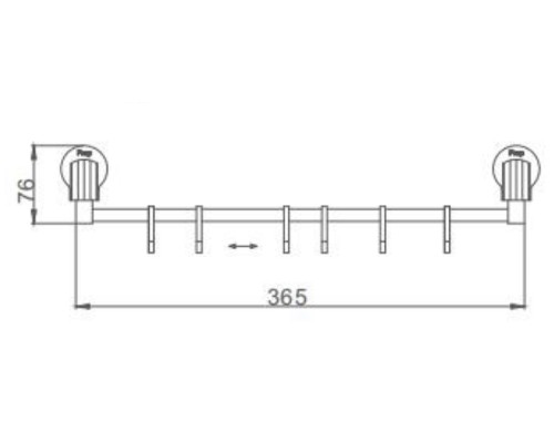 Вешалка для полотенец Frap F33 F3315-5 Хром