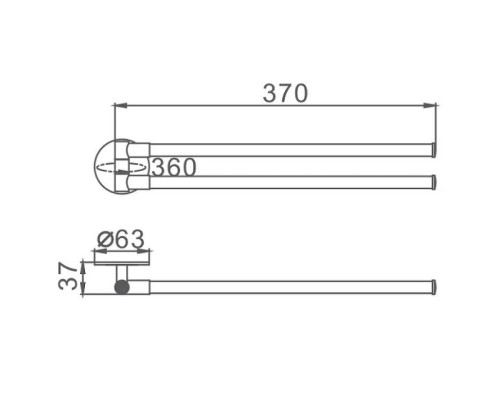 Полотенцедержатель Frap F38 F3812 поворотный Хром