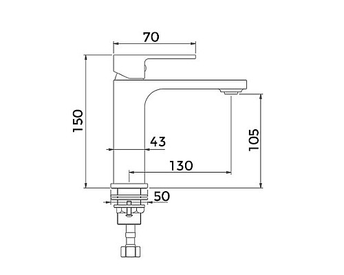 Смеситель для раковины Gappo G18 G1018-1 Хром