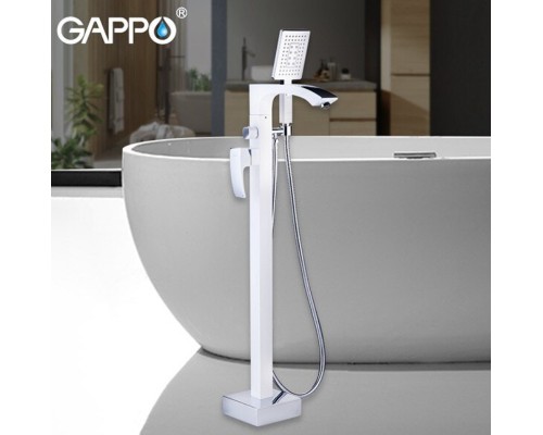Смеситель для ванны Gappo G07 Белый Хром