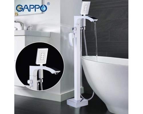 Смеситель для ванны Gappo G07 Белый Хром