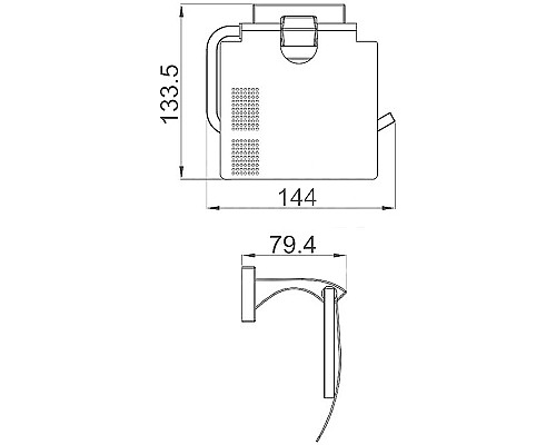 Держатель туалетной бумаги Gappo G0703 с крышкой Хром