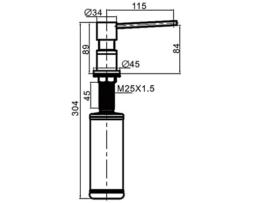 Дозатор для моющего средства Gappo G40 G402 Хром