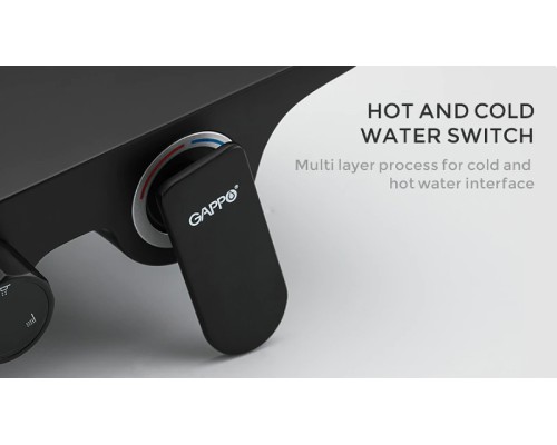 Душевая система Gappo G2495-5 Черная матовая