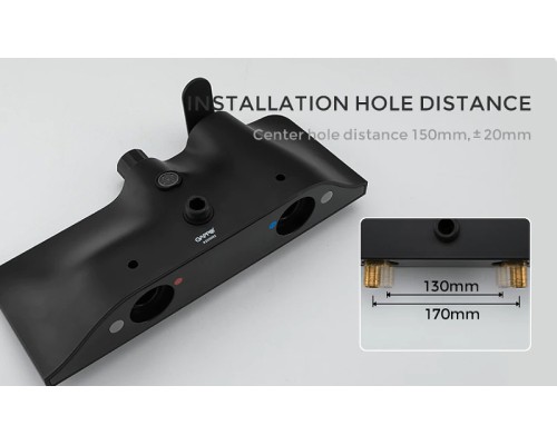 Душевая система Gappo G2495-5 Черная матовая