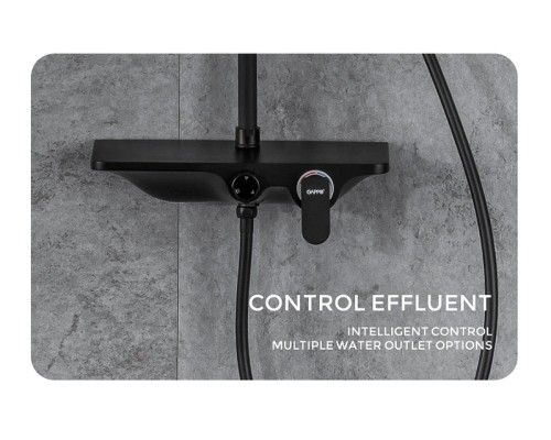 Душевая система Gappo G2495-5 Черная матовая