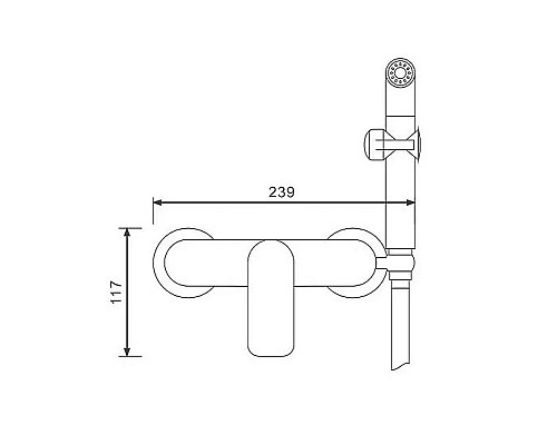 Гигиенический душ со смесителем Gappo G48 G2048-8 Белый Хром