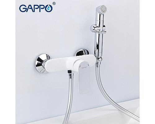 Гигиенический душ со смесителем Gappo G48 G2048-8 Белый Хром