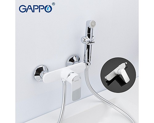 Гигиенический душ со смесителем Gappo G48 G2048-8 Белый Хром