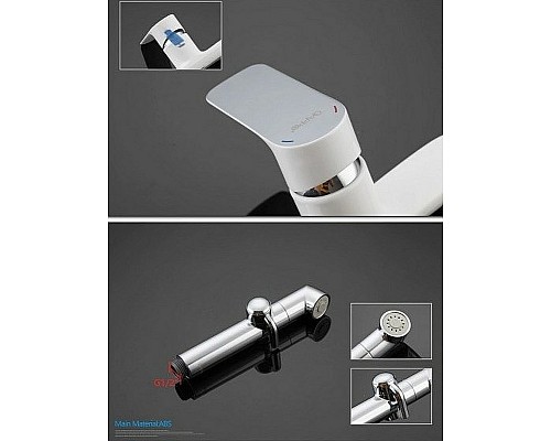 Гигиенический душ со смесителем Gappo G48 G2048-8 Белый Хром