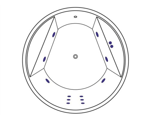 Акриловая ванна Excellent Great Arc 160x160 WAEX.GRE16.LINE.CR с гидромассажем
