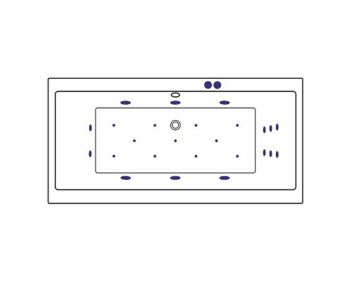 Акриловая ванна Excellent Pryzmat 180x80 с гидромассажем