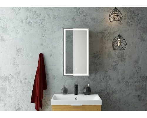Зеркальный шкаф Art&Max Techno с подсветкой с сенсорным выключателем Белый