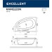 Акриловая ванна Excellent Kameleon 170x110 L с гидромассажем