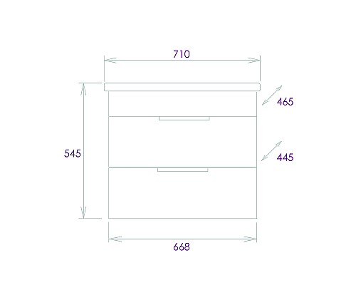 Тумба под раковину Onika Легран 70.13 107048 подвесная Дуб галифакс