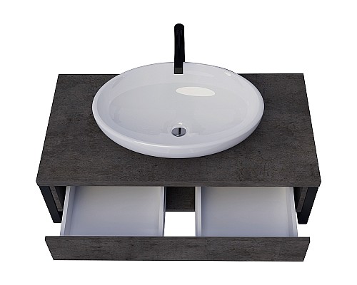 Тумба под раковину 1MarKa Grunge Loft 70П Ц0000015939 подвесная Бетон темно-серый