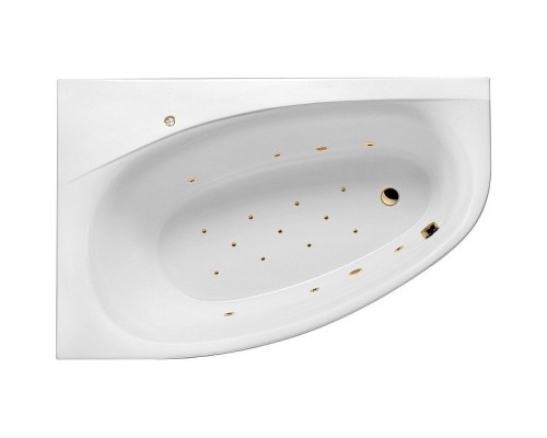 Акриловая ванна Excellent Kameleon 170x110 L Relax Золото с гидромассажем