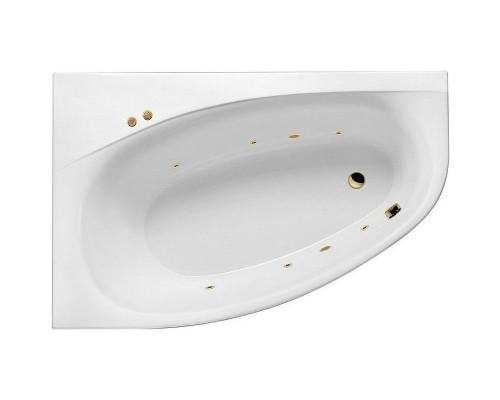 Акриловая ванна Excellent Kameleon 170x110 L Soft Золото с гидромассажем
