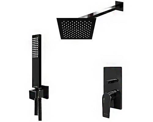 Душевая система WasserKRAFT А66209 Черный глянец