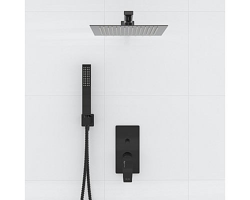 Душевая система WasserKRAFT А66209 Черный глянец