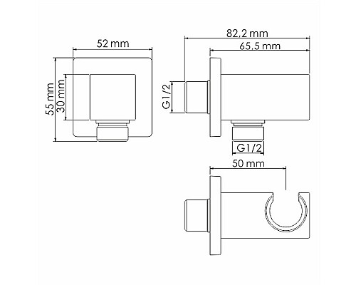 Душевая система WasserKRAFT А66209 Черный глянец