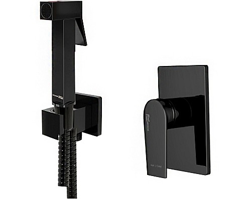 Гигиенический душ со смесителем WasserKRAFT А66096 Черный глянец