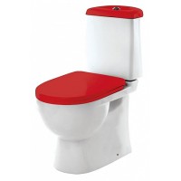 Унитаз Sanita Luxe Best Luxe SL DM Red Белый/ с бачком и красным сиденьем Микролифт