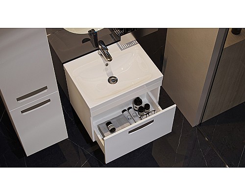 Тумба под раковину Velvex Estea 60 tp.EST.MOD.60.1Y подвесная Белая матовая