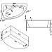 Акриловая ванна Bas Вектра 150x90 L В 00007 без гидромассажа