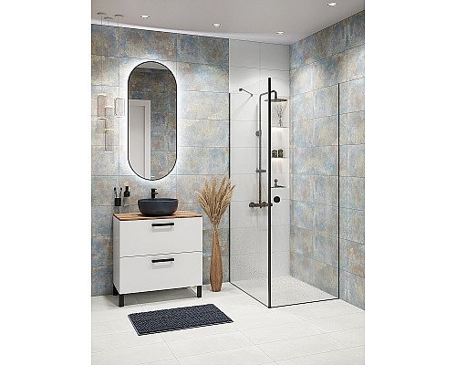 Зеркало Cersanit Eclipse 50 64151 с подсветкой Черное с датчиком движения