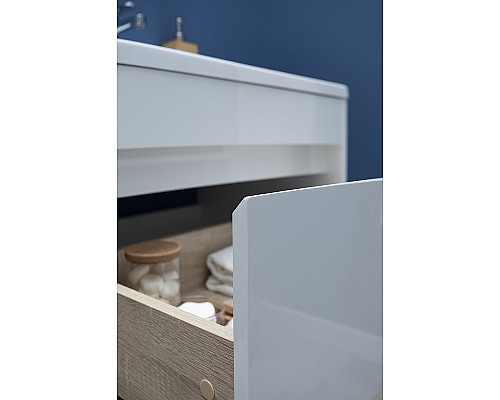 Тумба с раковиной Aquanet Токио 130 R 239218 подвесная Белая