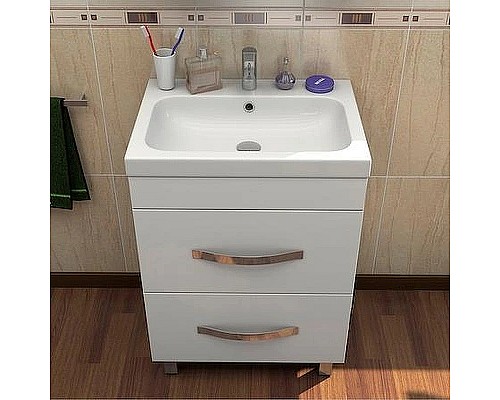Тумба с раковиной Какса-А Квадро 50 004134 Белая