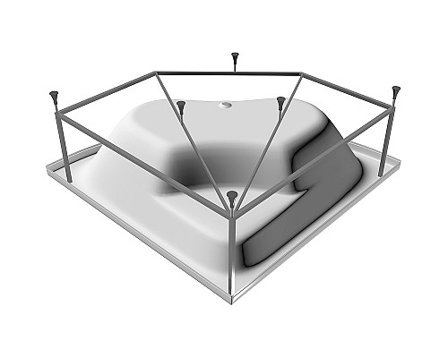 Акриловая ванна Vayer Bryza 140x140 Гл000006820 без гидромассажа