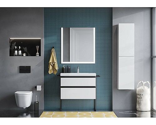 Тумба под раковину Roca Domi 80 A857459806 подвесная Белый глянец