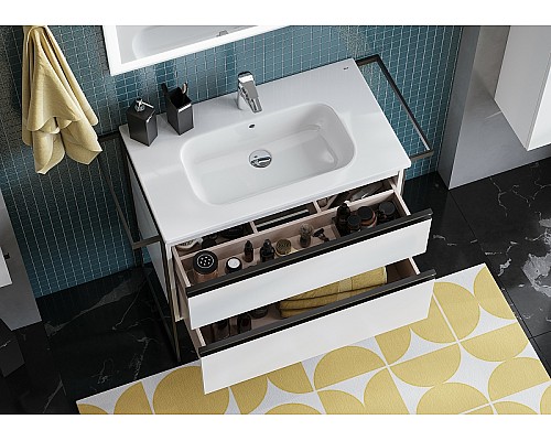 Тумба под раковину Roca Domi 80 A857459806 подвесная Белый глянец