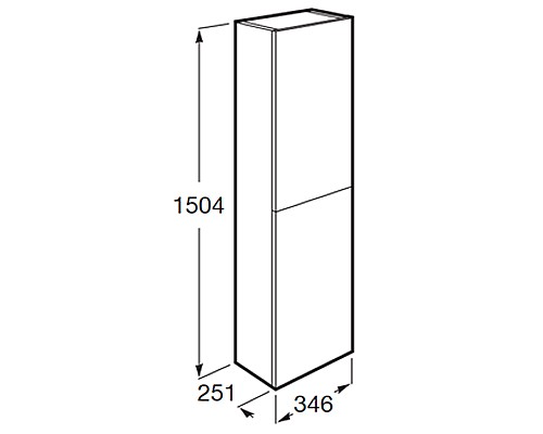 Шкаф пенал Roca The Gap 35 A857427806 подвесной Белый глянец