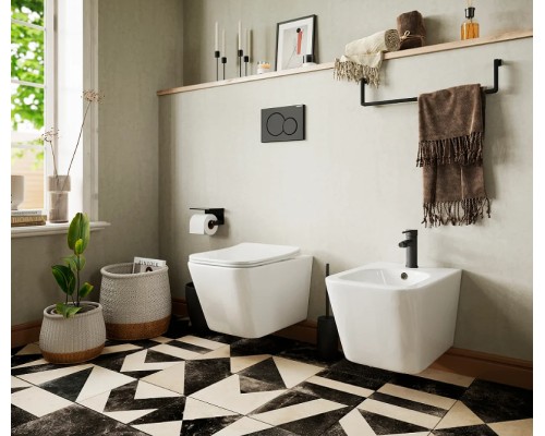 Комплект унитаза с инсталляцией Ceramicanova Metric CN3007_1001W_1000 с сиденьем Микролифт и Белой клавишей смыва