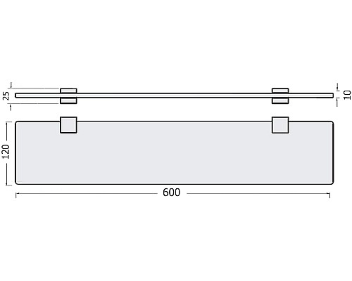 Стеклянная полка STWORKI Glass Shelf 60 3GW262TTKK000 Черная Стеклянная полка STWORKI Glass Shelf 60 3GW262TTKK000 Черная