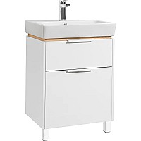 Тумба с раковиной STWORKI Дублин 60 406302 Белая Светлое дерево