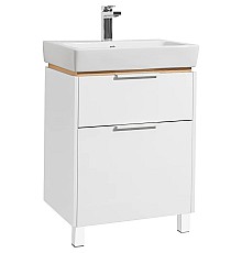 Тумба с раковиной STWORKI Дублин 60 406302 Белая Светлое дерево