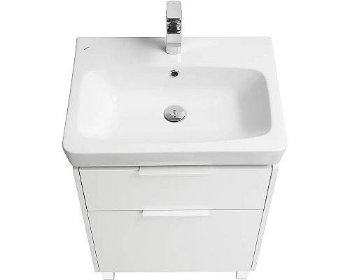 Тумба с раковиной STWORKI Дублин 60 406302 Белая Светлое дерево