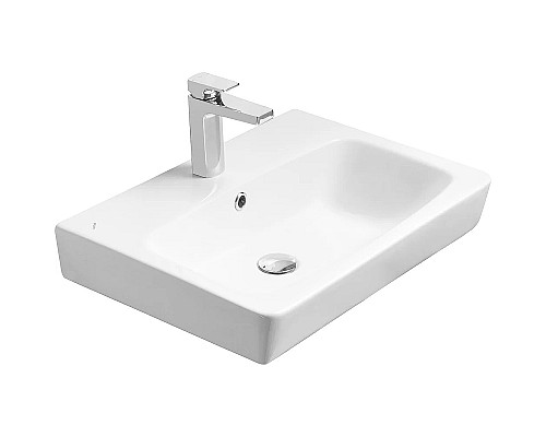 Тумба с раковиной STWORKI Дублин 60 406302 Белая Светлое дерево