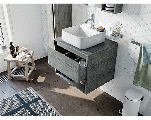 Тумба с раковиной STWORKI Карлстад 60 427704 подвесная Дуб рошелье