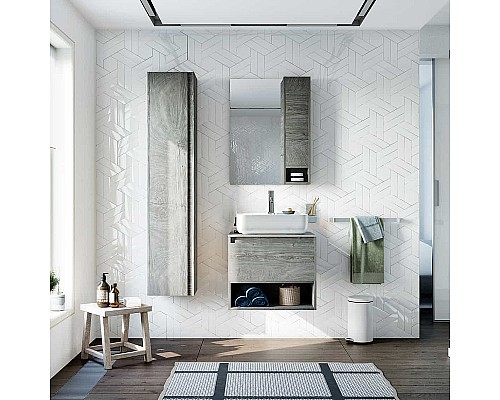 Тумба с раковиной STWORKI Карлстад 60 427704 подвесная Дуб рошелье