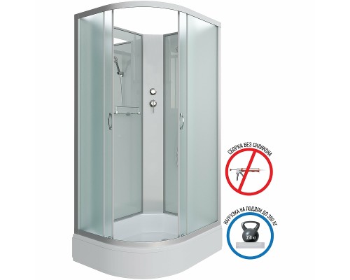 Душевая кабина Niagara Classic 90х80 R NG-33984-14RBK без гидромассажа