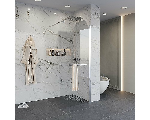 Душевая перегородка Niagara Nova 120 NG-661-12 профиль Хром стекло прозрачное